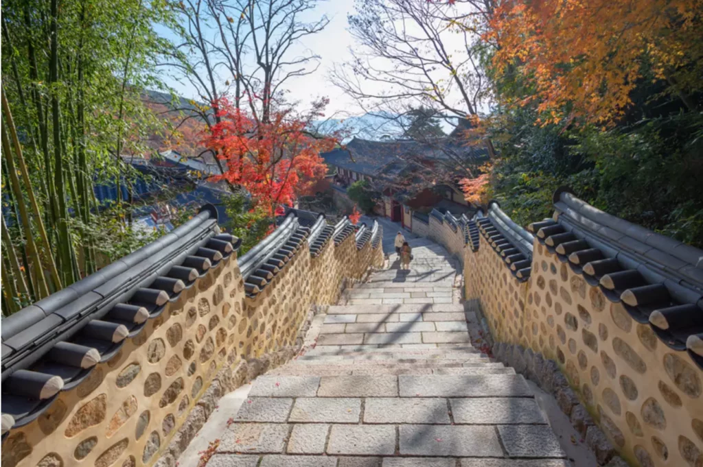 부산 범어사 가을 전경